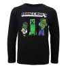 Minecraft Dark tricou pentru copii cu mânecă lungă, top 8-12 ani