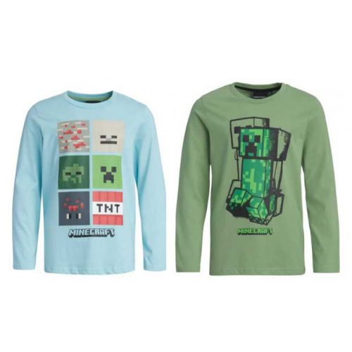 Minecraft Blockbuster tricou cu mâneci lungi pentru copii, top 6-12 ani