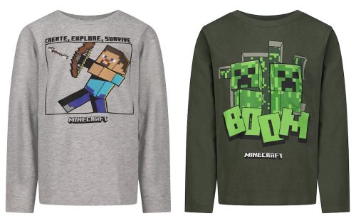 Minecraft tricou cu mânecă lungă pentru copii, top 6-12 ani