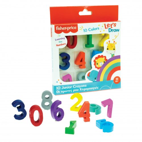 Fisher-Price Let's Draw Creion cu ceară numerotat set 10 buc