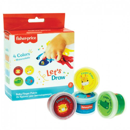 Fisher-Price Let's Draw vopsea deget pentru copii, 6 buc