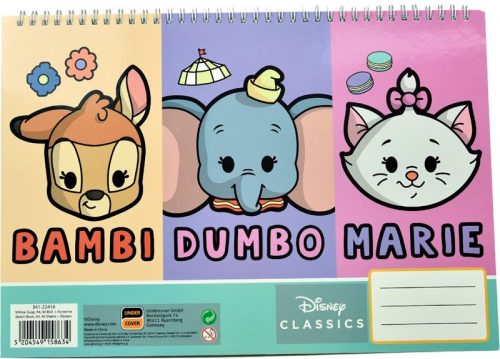 Disney Animals Carnet de schițe clasic A/4 spiral cu 40 foi și abțibilduri