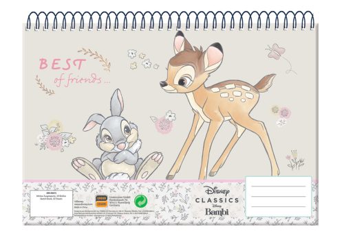 Disney Bambi Friends Caiet de schițe cu spirală A4, 30 de file