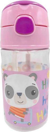 Fisher-Price Animals Panda sticlă din plastic cu agățătoare 350 ml