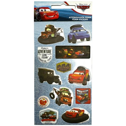 Disney Mașini Adventure set de autocolante din spumă pufoasă