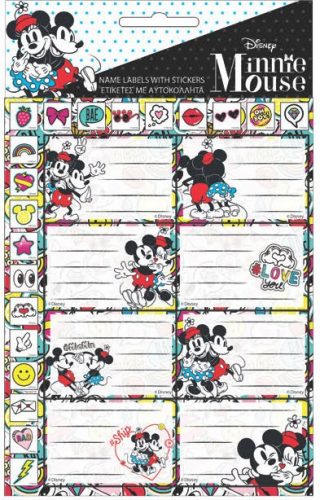 Disney Minnie  Draft etichetă pentru caiet cu autocolante, set de 16