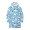 One Piece Cloudy pătură polară sherpa cu glugă, poncho