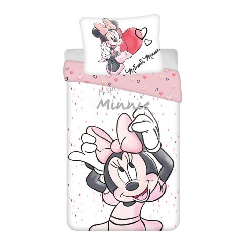 Disney Minnie White lenjerie de pat 140×200cm, 70×90 cm