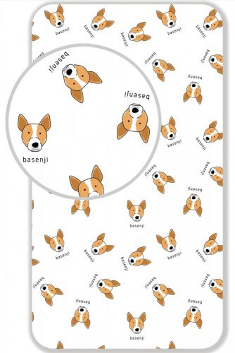 Câine Cearsaf cu elastic Basenji 90x200 cm