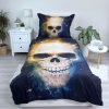 Halloween Dark Set de lenjerie de pat Skull 140×200cm, 70x90cm microfibră