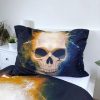 Halloween Dark Set de lenjerie de pat Skull 140×200cm, 70x90cm microfibră