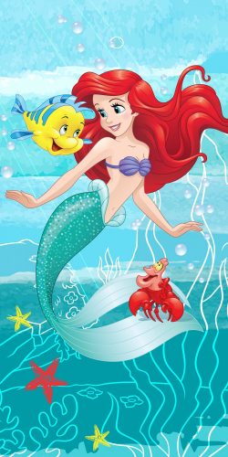 Prințesele Disney Prosop de baie, prosop de plajă Ariel Friends 70x140cm