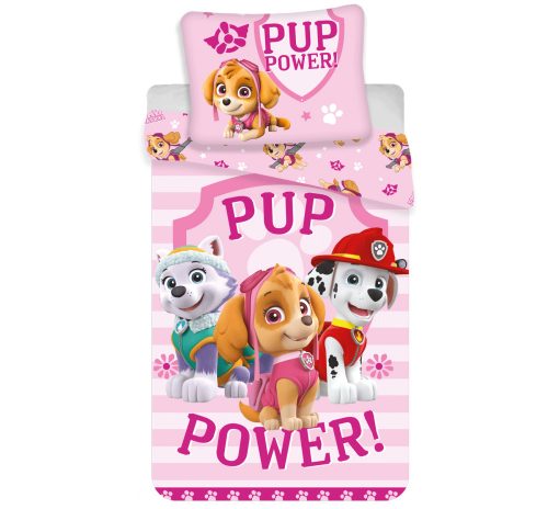 Patrula Cățelușilor Pup Power set de lenjerie de pat 140×200cm, 70×90 cm