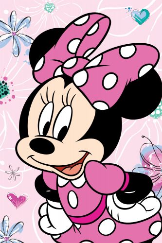 Disney Minnie  Pătură microfleece Flowers 100x150cm