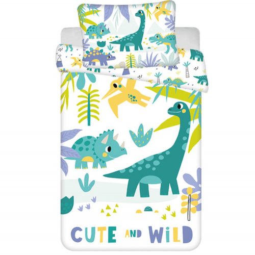 Dinozaur Cute & Wild lenjerie de pat pentru copii 100×135cm, 40×60 cm