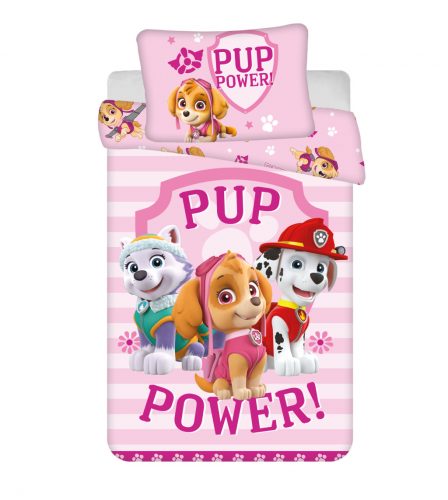 Patrula Cățelușilor Pup Power set de lenjerie de pat pentru copii 100×135cm, 40×60 cm