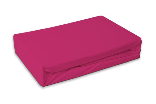 Colorat Raspberry Cearșaf terry, culoare zmeură, cu elastic, 90x200 cm