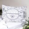 Star Wars Death Star Lenjerie de pat fosforescentă 140×200 cm, 70x90 cm