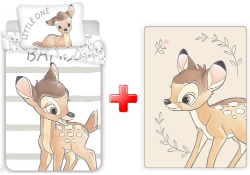 Disney Bambi  Little One Set de lenjerie de pat pentru copii Little One și pătură polară