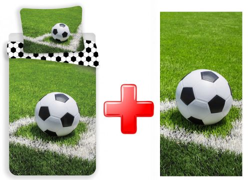 Fotbal Pitch set de lenjerie de pat și prosop