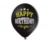 La mulți ani Black Balon Happy Birthday, 6 buc 12 inch (30cm)