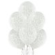 Iubire White Hearts Balon inimă, 6 buc 12 inch (30 cm)