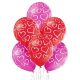 Iubire Hearts Balon inimă, set 6 buc 12 inch (30 cm)