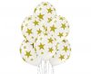 Colorat White Star, Set de baloane cu stele, 6 buc 30 cm (12 inch)