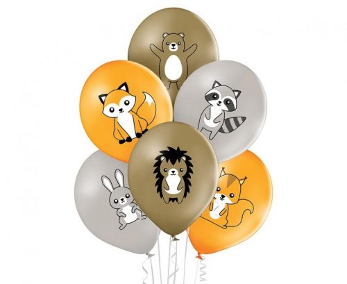 Animale Forest balon, set 6 buc 12 inch (30cm)