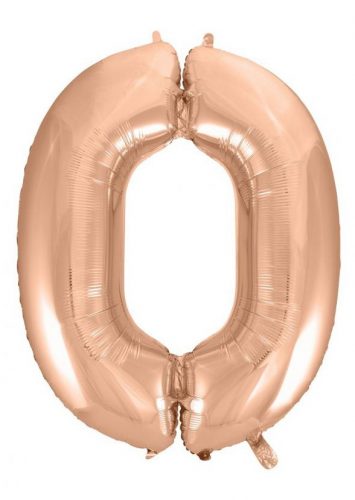 Numere Rose Gold Balon folie numărul 0 92 cm