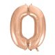 Numere Rose Gold Balon folie numărul 0 92 cm