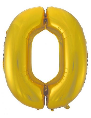 Numere Gold Mat Balon folie aurie număr 0, 92 cm