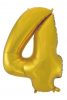 Numere Gold Mat Balon din folie aurie cu cifra 4 92 cm