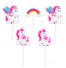 Unicorn Rainbow  lumânare de tort, set de lumânări 5 buc