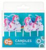 Unicorn Rainbow  lumânare de tort, set de lumânări 5 buc