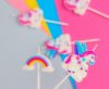 Unicorn Rainbow  lumânare de tort, set de lumânări 5 buc