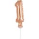 Numere Rose Gold Balon din folie cu cifra 1 pentru tort 13 cm