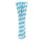 Colorat Light Blue Stripes Paie din hârtie albastră 24 buc