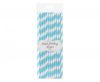 Colorat Light Blue Stripes Paie din hârtie albastră 24 buc