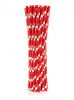 Colorat Red Polka Dots Paie de hârtie roșii pachet de 24