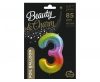 Numere Rainbow Balon din folie numărul 3 Curcubeu 85 cm