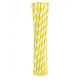 Colorat Yellow Stripes Paie din Hârtie Galbene Flexibile 12 buc