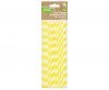 Colorat Yellow Stripes Paie din Hârtie Galbene Flexibile 12 buc