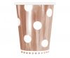 Colorat B&C Polka Dots Pahar din hârtie Rose Gold, set de 6, 266 ml