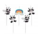 Animale Cute Lumânare de tort panda, set de lumânări 5 buc