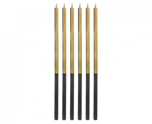 Colorat Platinum Gold, Lumânare aurie pentru tort, set de 6 lumânări