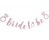 Petrecerea burlacitelor Bride To Be banner roz de hârtie 3 m