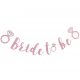 Petrecerea burlacitelor Bride To Be banner roz de hârtie 3 m