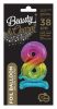 Numere Rainbow Balon mic colorat cu cifra 8, folie cu suport 38 cm