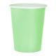 Colorat Solid Mint Pahar de hârtie verde, set de 14, 270 ml